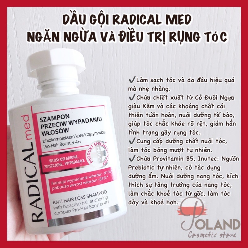 [ĐỦ BILL] Bộ dầu gội đầu ngăn ngừa tóc rụng RADICAL MED