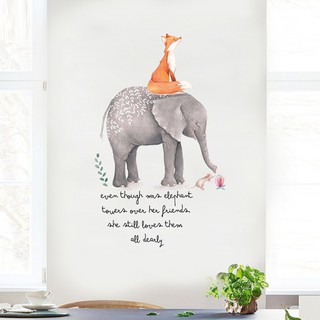  Decal dán tường - Giấy dán tường - Voi con cho bé - kiddecals