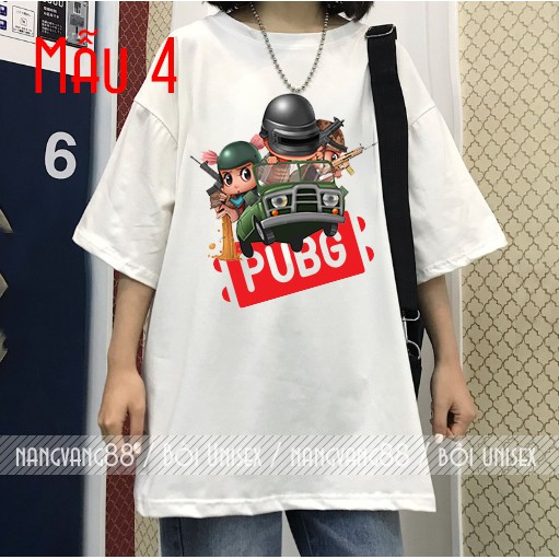 Áo Thun Nam nữ [ PUBG CHIBI Dễ Thương ] Unisex Tay Lỡ | BigBuy360 - bigbuy360.vn