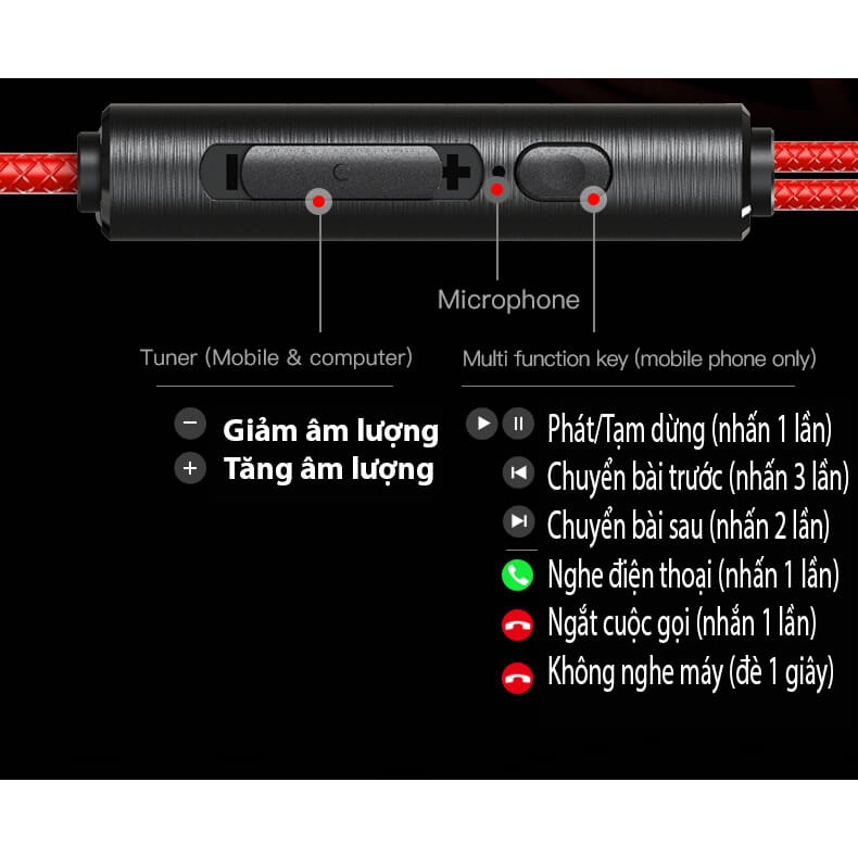 Tai nghe Gaming có mic Plextone xMOWi RX3 | Mic kép, tai nghe nhét tai chuyên dùng chơi game mobile