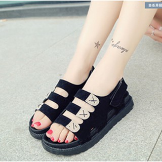 Dép Sandal nữ da lộn cá tính (hàng book hộp kèm hình thật) 008