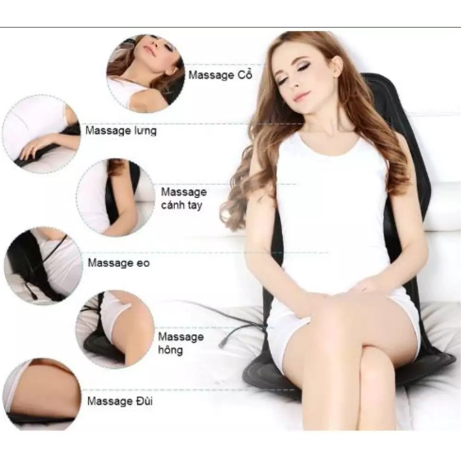 (Lỗi 1 Đổi 1) Đệm ghế massage toàn thân , nệm ghế massage cao cấp dùng trên ghế, ô tô nệm massage hộp hồng