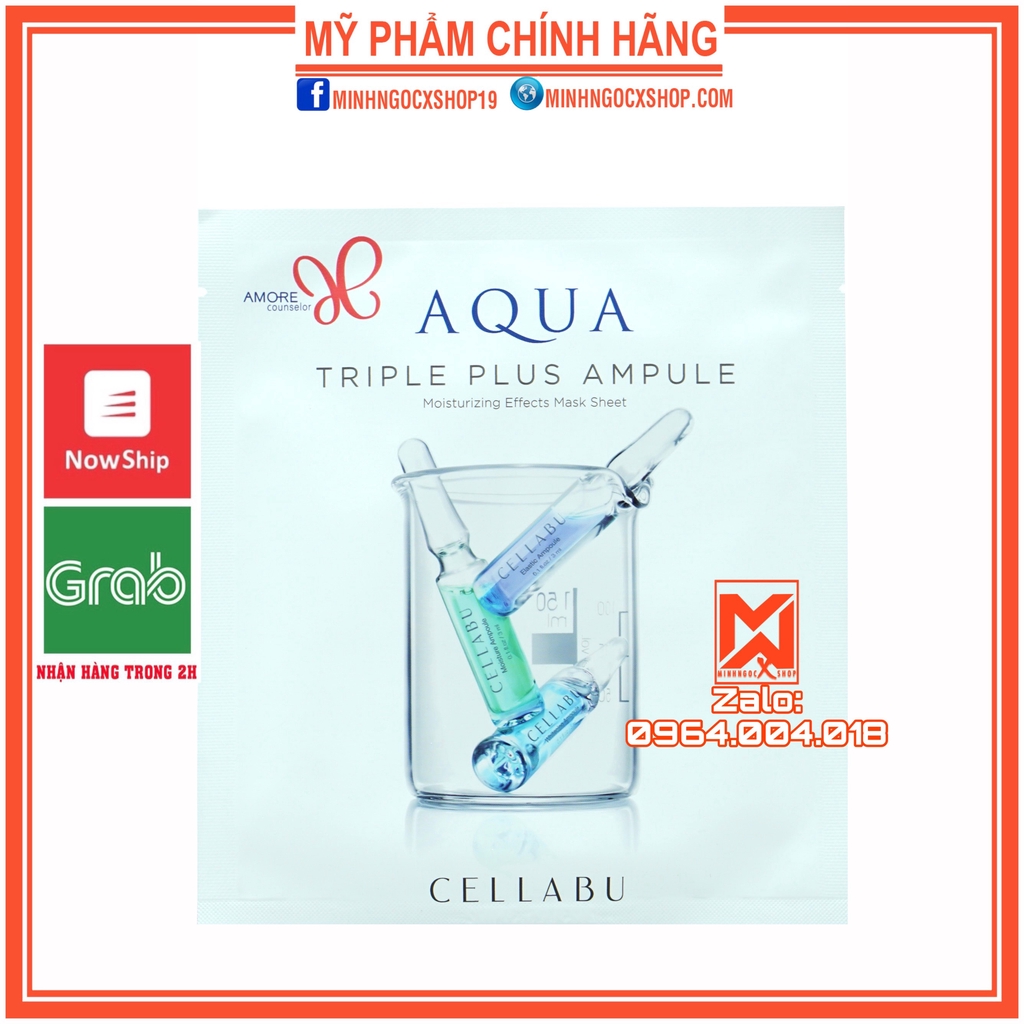 ✅[ AMORE ]  1 MIẾNG MẶT NẠ CAO CẤP AMORE AQUA TRIPLE PLUS AMPOULE DƯỠNG TRẮNG DA