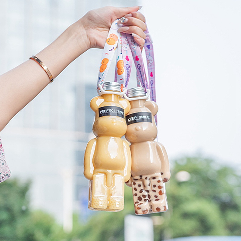Bình Nước Trong Suốt Cỡ Lớn Hình Gấu Dễ Thương