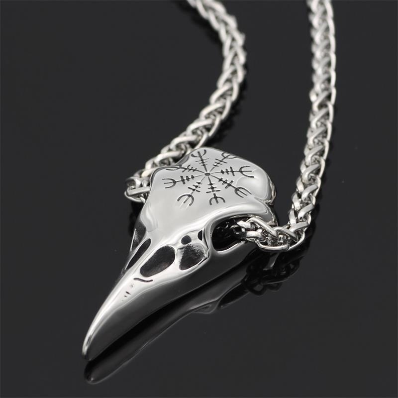 Vòng cổ mặt hình đầu lâu phong cách Viking cá tính sành điệu
