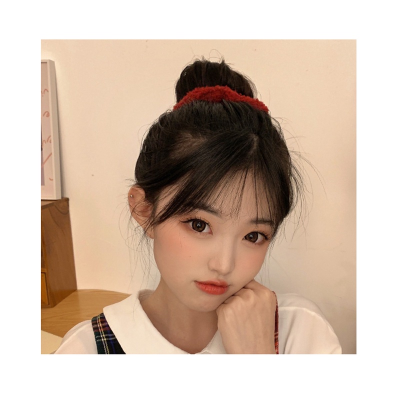 Dây Cột Tóc Nhung Phong Cách Giáng Sinh Dễ Thương