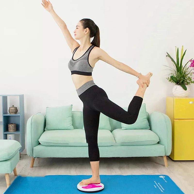 Đĩa Xoay Eo,  Bàn Xoay Eo Có Bàn Chân, Giảm Mỡ Bụng Tập Thể Dục 360 độ, có hạt massage bàn chân-Thiết bị xoay eo làm đẹp
