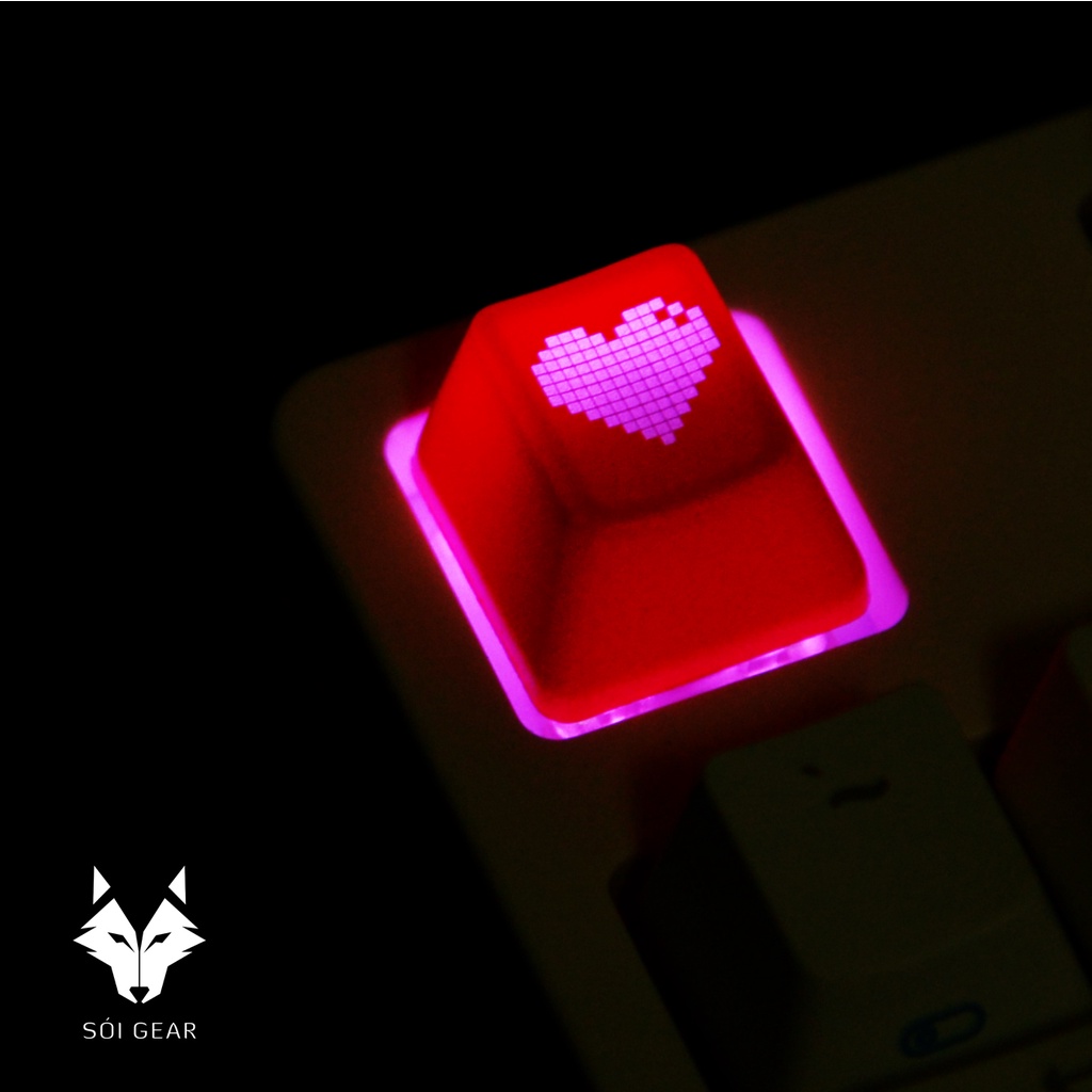 Nút Keycap Trái tim cho bàn phím cơ - Profile OEM - R4 - ABS