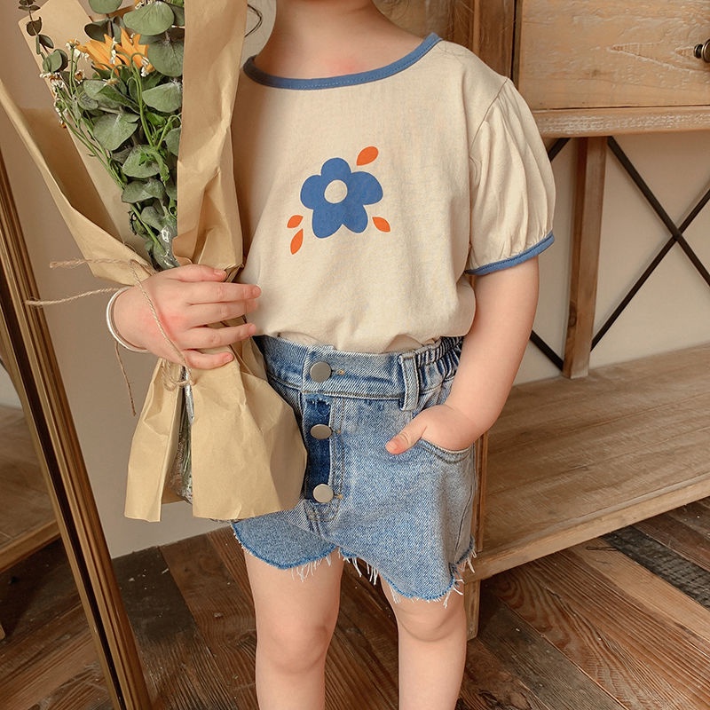 [Babycat] Hàng Có Sẵn Áo Thun Cotton Tay Ngắn Dáng Rộng Màu Sắc Tương Phản Phong Cách Phương Tây Thời Trang Mùa Hè Hàn Quốc Kiểu Dáng Hợp Thời Trang Phong Cách Phương Tây