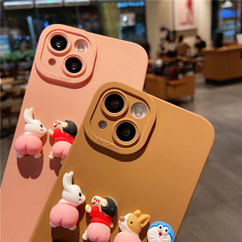 Ốp Điện Thoại Mềm Hình Mông Hoạt Hình Vui Nhộn Cho iphone15 pro max 14 / 13 / 12 / 11 pro max xs max xr / xs 8plus