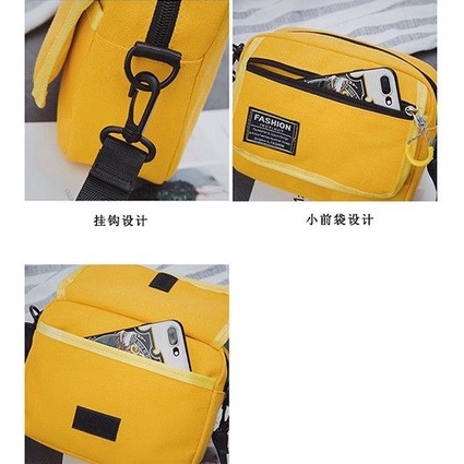 Túi đeo vai ENVIROSAX vải canvas dáng vuông nhỏ thiết kế dễ thương thời trang cho học sinh