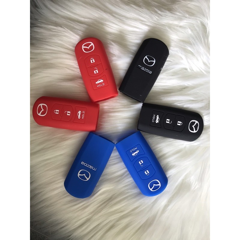 Bao silicone /Ốp Nhựa TPU  bảo vệ chìa khoá Smartkey Mazda mẫu khoá 3 nút