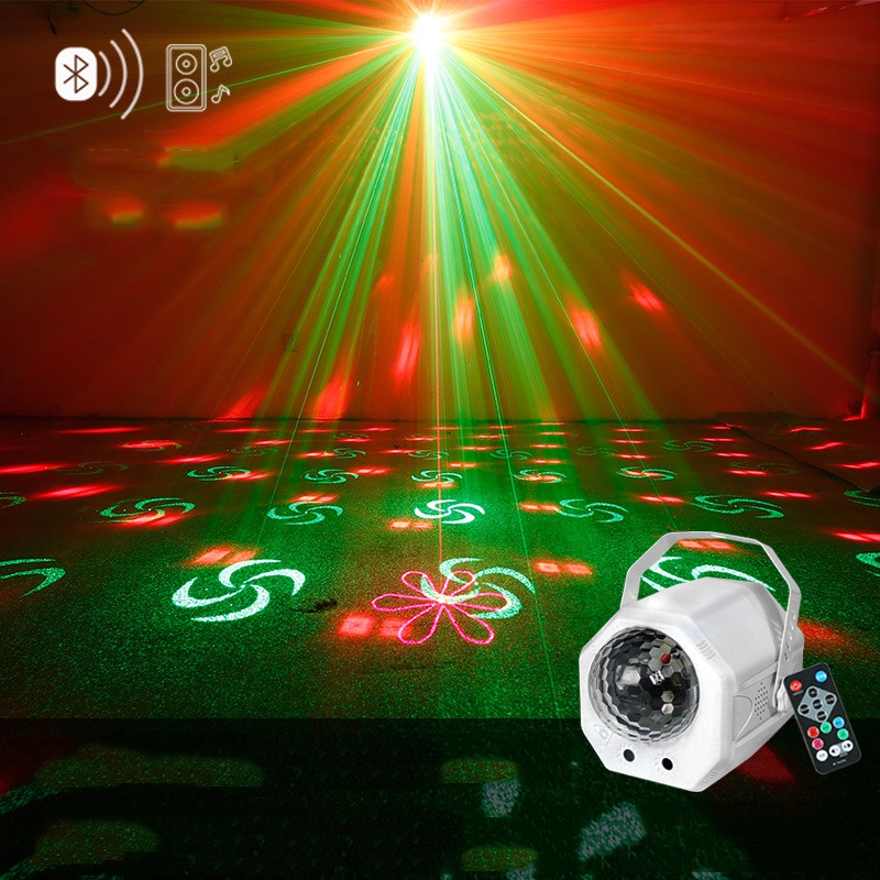 Đèn nháy sân khấu 60 hiệu ứng có điều khiển từ xa, đèn laser nhấp nháy theo nhạc, đèn laze sân khấu