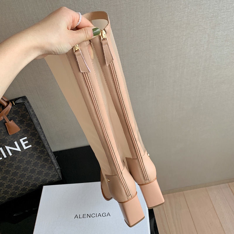 Giày Bốt Cổ Cao Phối Lưới Phong Cách Mùa Hè Thời Trang Cho Nữ