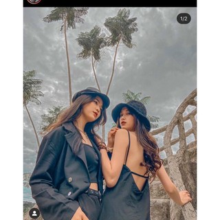Đầm midi xẻ tà hở lưng