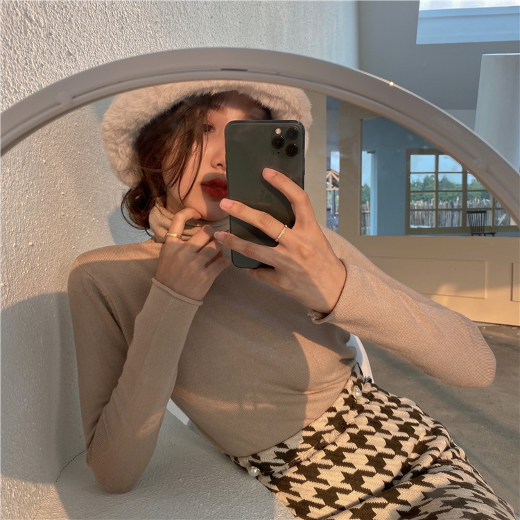 Áo len SUXI dài tay cổ lọ thời trang cho nữ