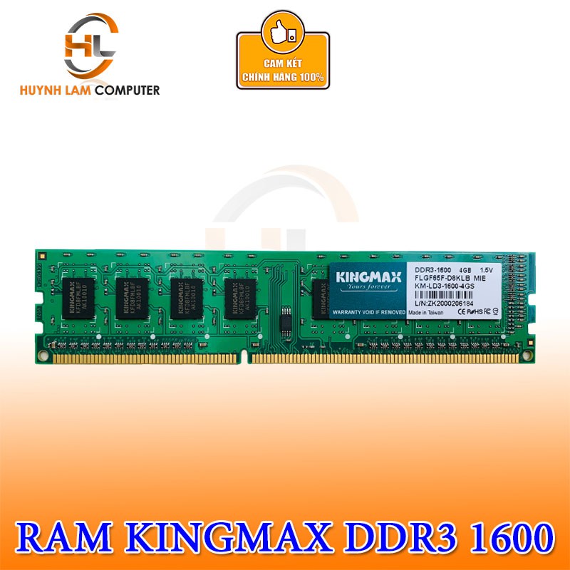 Ram 4GB Kingmax DDR3 1600MHz Viễn Sơn Network Hub phân phối