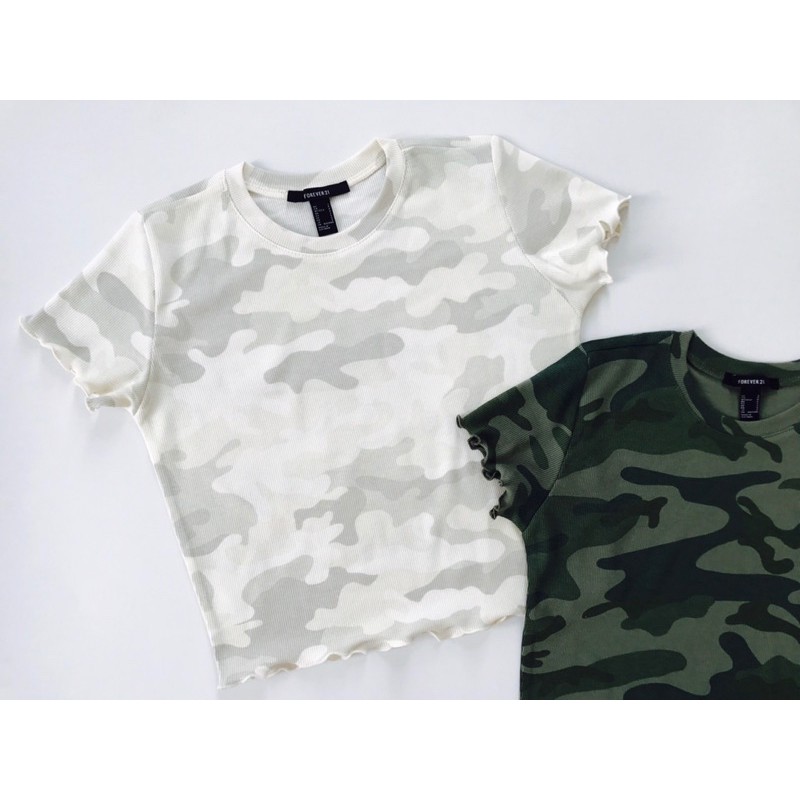 Áo croptop xoăn lai thun bo gân