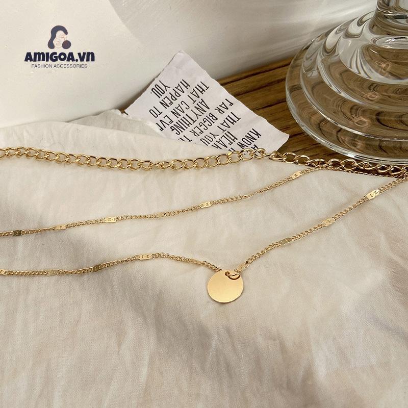 ✨✨Vòng cổ Kim Loại Nhiều Lớp Thiết Kế Đơn Giản