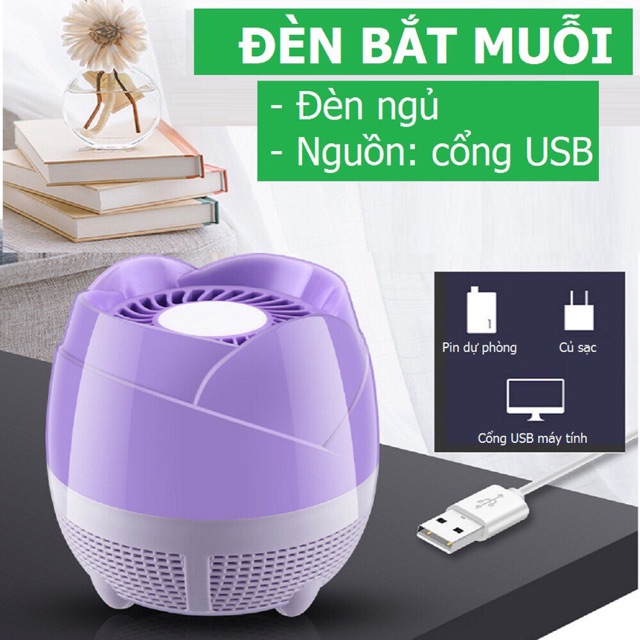 Đèn Bắt Muỗi- Đèn Ngủ Có Cổng USB Tiết Kiệm Điện