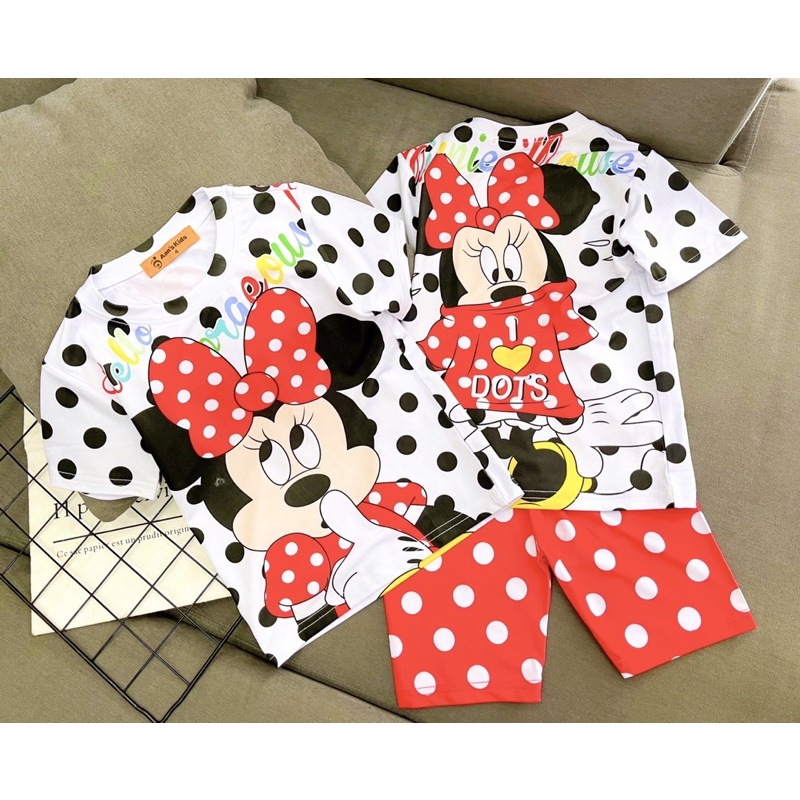 Bộ lửng thun lạnh 3D cho bé gái