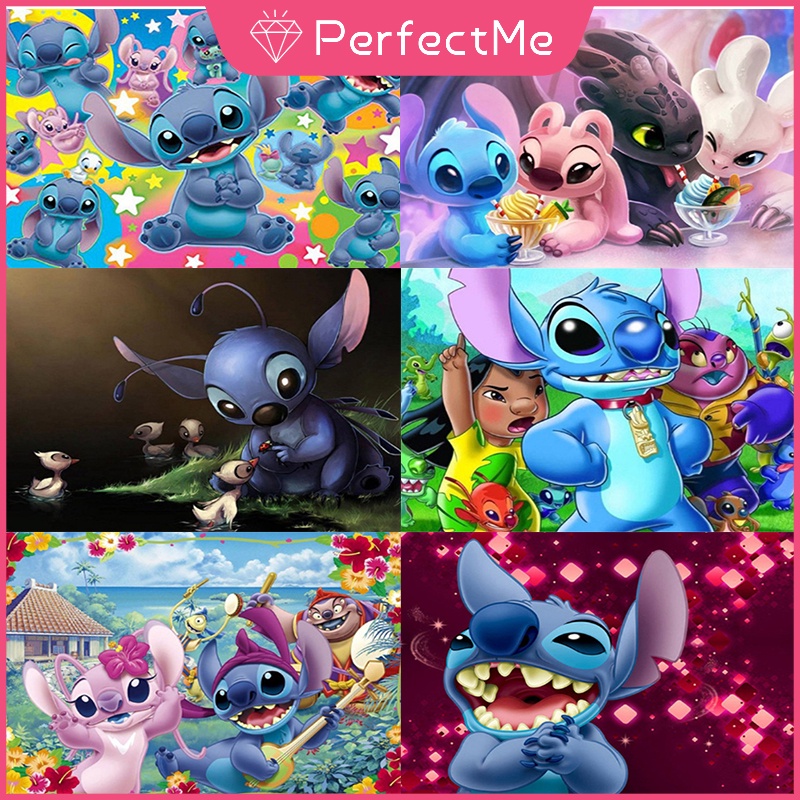 Bộ Tranh Đính Đá 5d Họa Tiết Hoạt Hình Độc Đáo Kích Thước 50x40cm DIY Dùng Trang Trí Nhà Cửa