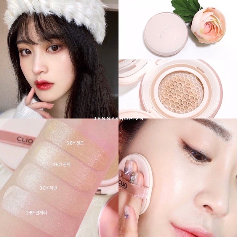 ( CHÍNH HÃNG ) Phấn Nước Clio Nudism Water Grip Cushion SPF50+ PA+++ (kèm lõi) | BigBuy360 - bigbuy360.vn
