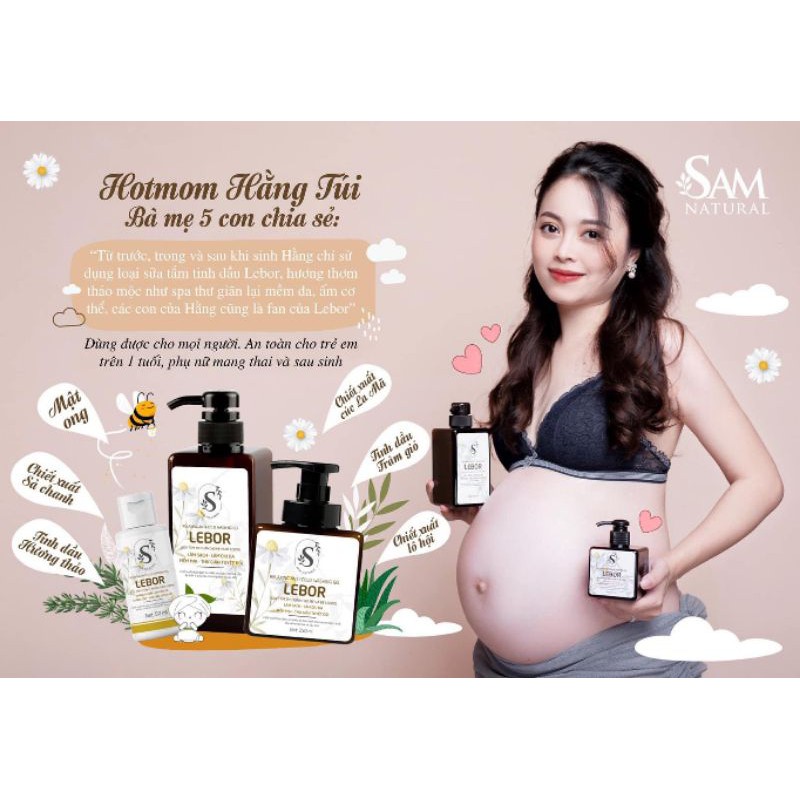 Sữa tắm tinh dầu tràm trà cho bé Lebor - Sam Natural