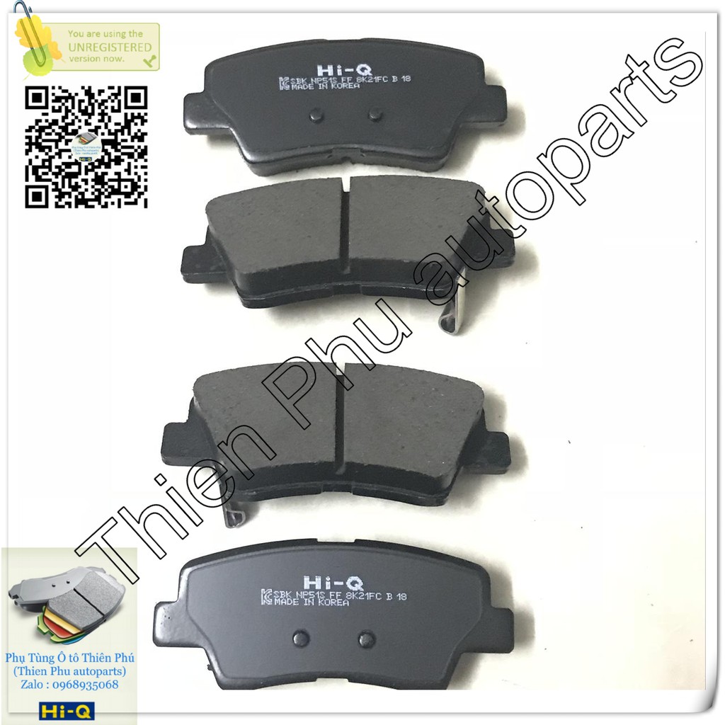 Má phanh chính hãng Hi-Q cho Accent  sau Cerato + Avante + Rondo  + Rio  + i30