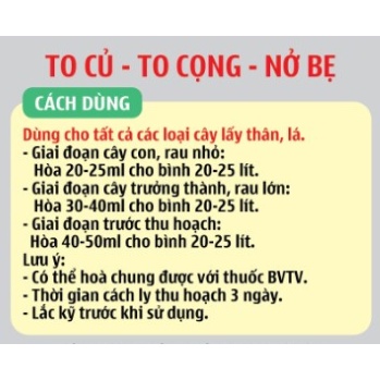 Phân bón lá cao cấp Amino Canxi | Nở Cọng Long Phú | Chai 500ml