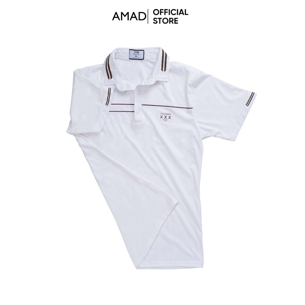 Áo polo nam vải cá sấu co giãn cao cấp, áo thun phông có cổ tay ngắn thoáng mát mặc đi chơi đi làm Amad | BigBuy360 - bigbuy360.vn