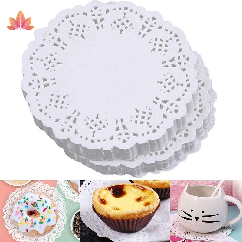 Set 100 Giấy Lót Bánh Hình Tròn Màu Trắng 3.5 Inch Jp5