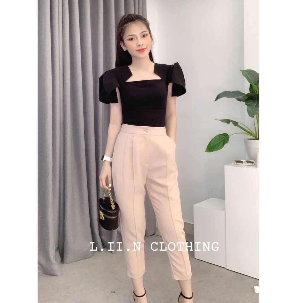Quần baggy nữ cạp cao Linbi đủ màu, đủ size, thiết kế basic, kiểu dáng công sở Liin clothing Q3220 | BigBuy360 - bigbuy360.vn