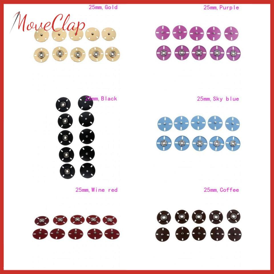 Set 5 Nút Bấm Bằng Kim Loại Nhiều Màu Sắc Dành Cho May Vá Thủ Công Lzdxwcke3