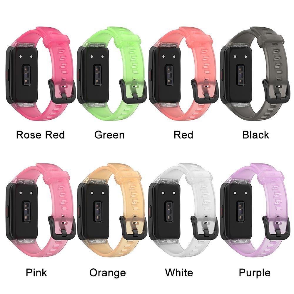 Dây Đeo Thay Thế Chất Liệu Silicon Màu Trơn Cho Huawei Band 6 Honor Band 6