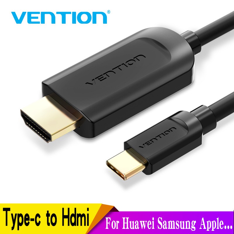 Vention Dây Cáp Chuyển Đổi Cổng Usb C Hdmi 4k Type C Sang Hdmi Cho Huawei P20 Mate 10 Pro Macbook Pro Air Ipad Proderbolt 3