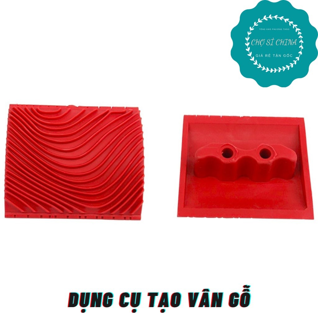 Dụng cụ tạo vân gỗ, cọ sơn giả vân gỗ hộp 2 miếng kích thước 7,5cm và 15cm.