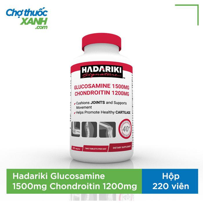 Hadariki Glucosamine 1500mg Chondroitin 1200mg hỗ trợ xương khớp (Chai 220 viên New) DATE 10.2021