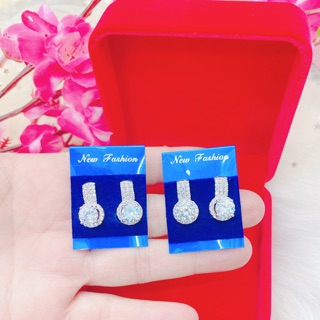 Bông tai mạ vàng trắng