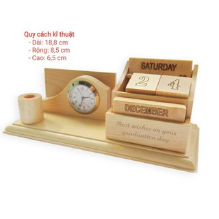 lịch để bàn bằng gỗ món quà ý nghĩa