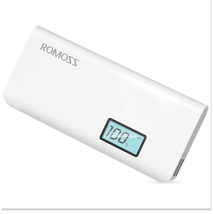 Sạc dự phòng - Xả Kho - pin sạc dự phòng romoss sense 4 dung lượng 10400mah tự động ngắt khi pin đầy