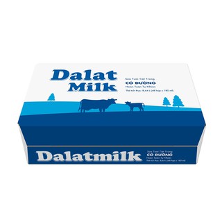 [7/2021] Sữa tươi Dalatmilk có đường hộp 110ml thùng 48 hộp