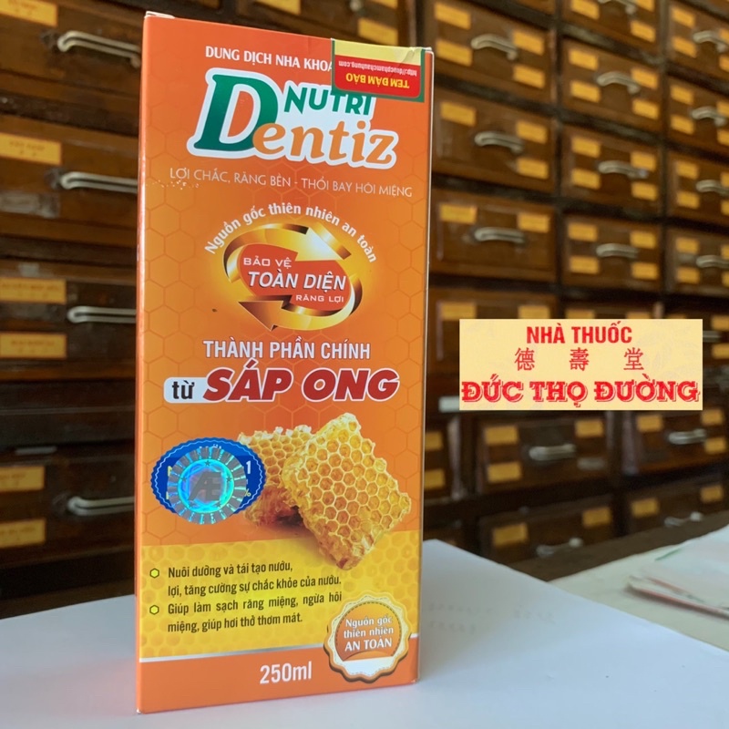 Nước súc miệng Nutri Dentiz – sâu răng viêm lợi - Từ Sáp ong thảo dược - Nutridentiz