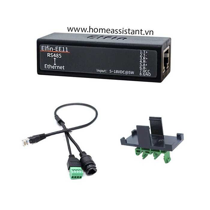 Bộ Định Tuyến Kết Nối Mạng Ethernet Sang Modbus RS485 Elfin EE11  Hass PLC