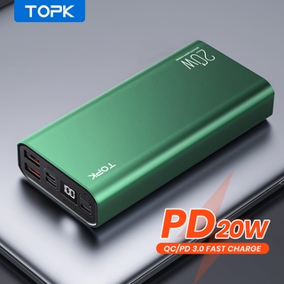 Sạc Dự Phòng TOPK I2006P PD 20W,Sạc Pin Ngoài Điện Thoại Di Động 20000MAh Với Cáp Micro Usb Dành Cho iPhone Xiaomi Oppo