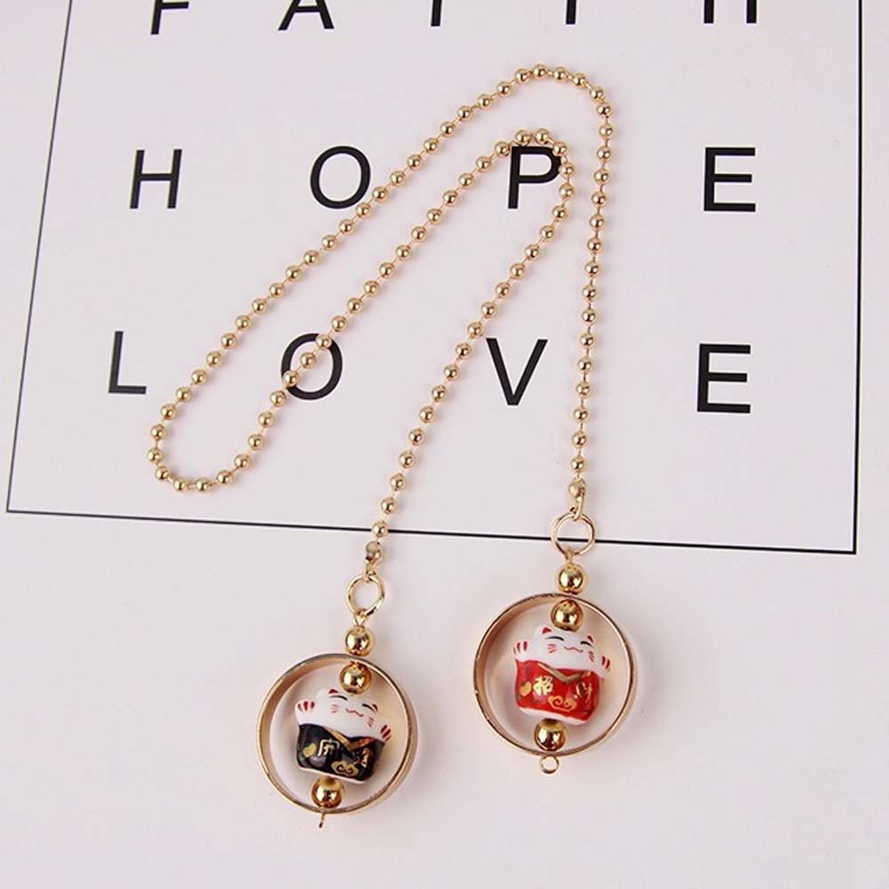 Phụ kiện treo trang trí xe hơi hình mèo may mắn