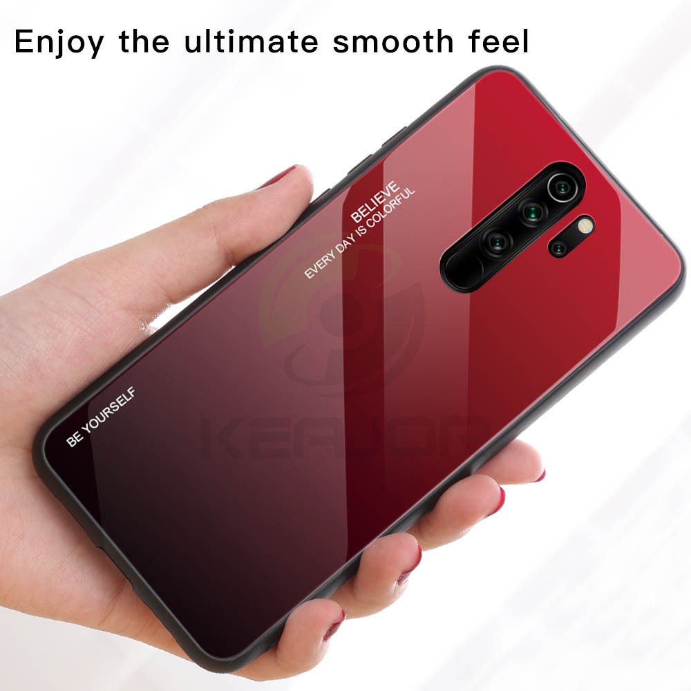 Ốp Lưng Mặt Kính Gradient Cho Xiaomi Redmi Note 8 Pro