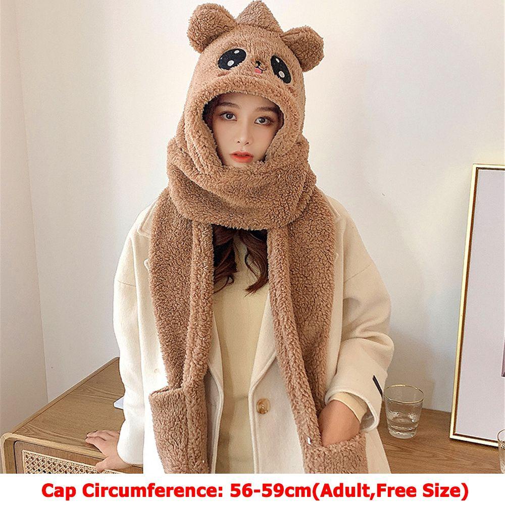 Mũ Tai Gấu Nhồi Bông Dễ Thương Thời Trang Mùa Đông 1