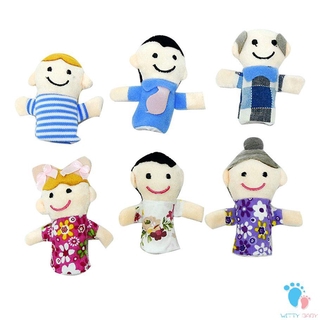 Set 6 Con Rối Ngón Tay Hình Các Thành Viên Gia Đình