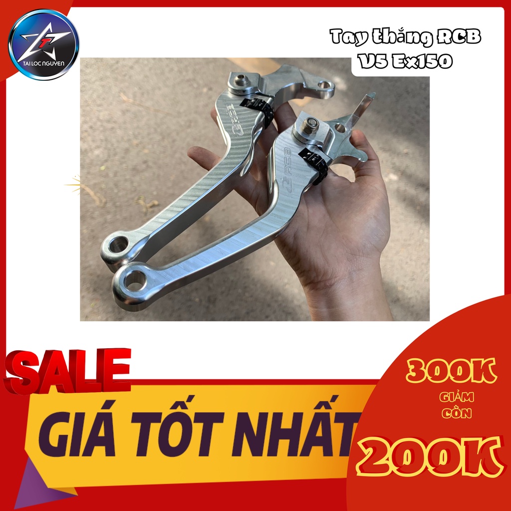 TAY THẮNG RACING BOY V5 EXCITER MÀU BẠC